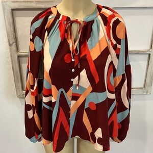Vibrant Abstract Women's Blouse